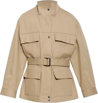 Anine Bing Odin Jacket - Dames - Zomerjassen - Beige - M - Katoen - Jassen