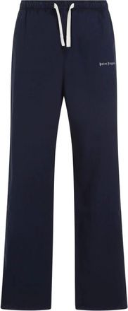 Palm Angels Heren, Broeken, Blauw, Maat: M Katoen