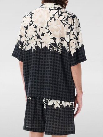 Amiri Mens Black Silk Pattern Shirt
