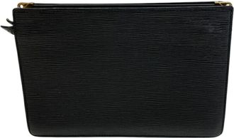 Louis Vuitton Black Epi Leather Clutch Bag (Pre-Owned)