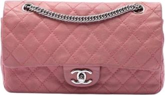 Chanel Pre-owned Double Flap Schoudertas - Dames - Vintage Schoudertas - Roze - ONE Size - Leer - Vintage