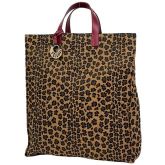 Fendi Zucca Brown Canvas Leather Tote Bag (Pre-Owned)