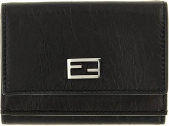 Fendi Tube Mini Portemonnee - Dames - Portefeuilles - Zwart - ONE Size - Leer - Accessoires