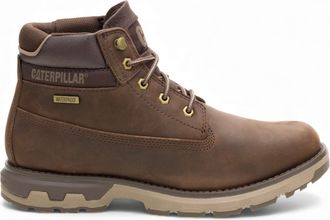 CAT Caterpillar (CAT) Mens Pursue Dark Brown Leather Everyday Work Hiking Ankle Boots