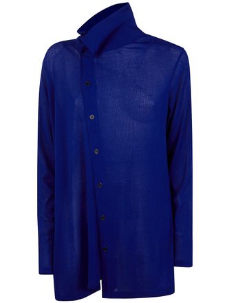 Yohji Yamamoto Asymmetric Cardigan With Collar