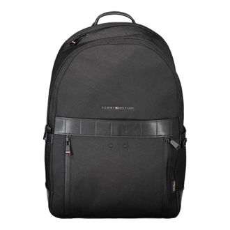 Tommy Hilfiger Tassen, Heren, Zwart, ONE Size, Heren Rugzak Zwart Contrast Details