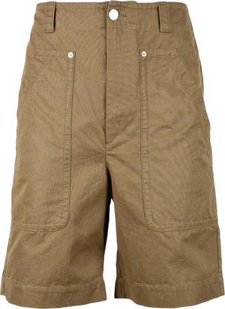 Isabel Marant Katoenen Bermuda Shorts - Heren - Korte Broeken - Bruin - S - Katoen - Korte Broeken