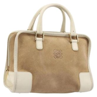 Loewe Pre-owned Hand Bag - Dames - Vintage Handtas - Beige - ONE Size - Leer - Vintage