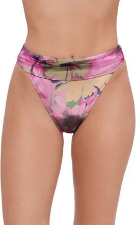 Steve Madden Shirred Hipster Bikini Bottoms in Multi at Nordstrom, Size X-Large
