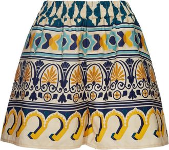 La DoubleJ Shorts met trekkoord - Dames - Bermuda - Veelkleurig - L - Katoen - Korte Broeken