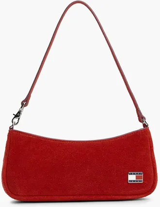 Tommy Hilfiger Womens Tommy Jeans Suede Shoulder Bag - Arizona Red Suede