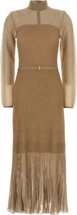 Zimmermann hypnotic two-tone dress - women - Viscose/Polyester/Metallic Fibre/Nylon/Viscose - 1 - Neutrals