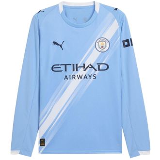 Puma Heren 25/26 Manchester City FC Thuis Shirt met Lange Mouwen (Blauw)