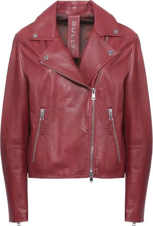 Bully Giacca in Pelle - - Jackets - Donna - Rosso - M