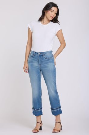 NYDJ Bailey Relaxed Straight Enkeljeans Met Hoge Taille