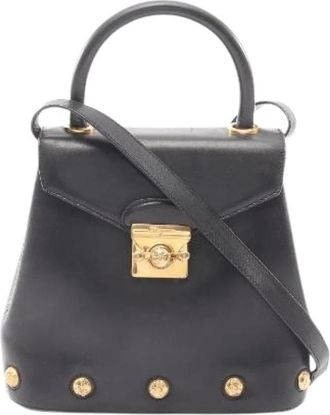 Ferragamo Pre-owned Handbags, female, Black, Size: ONE SIZE Pre-owned Leather Handbag