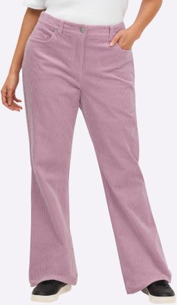 Sheego Cordhose SHEEGO, Damen, Gr. 44, Normalgr&ouml;ssen, mauve, 98% Baumwolle, 2% Elasthan, unifarben, Hosen Cordhose