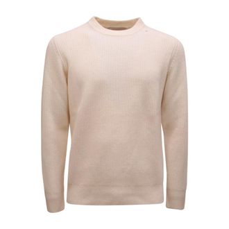 Ballantyne R Neck Pullover - male - Ballantyne - Round-neck Knitwear - White - S - Knitwear