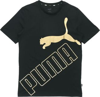 Puma Big Logo Printed Short Sleeve TEE Black/Gold 586464-60