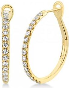 Allurez Diamond Leverback Hoop Earrings 14k Yellow Gold (0.74ct)