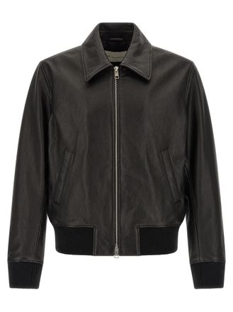 Ami Black Solid Shirt Collar Jacket