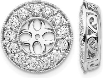 Diamond2Deal 14K White Gold 1 1/4 Ct Lab Grown Diamond Earring Jackets