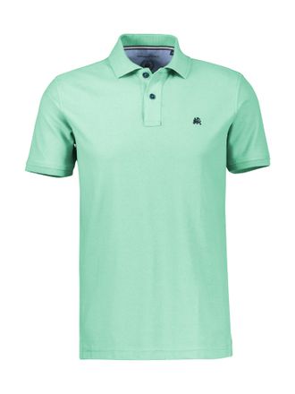 Lerros Poloshirt LERROS, Herren, Gr. XXL, mint water, Single Jersey, Obermaterial: 60% Baumwolle, 40% Polyester, unifarben, normal h&uuml;ftbedeckend, Rundhals, S