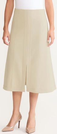 Misook A-Line LuxeStretch Ponte Midi Skirt in Biscotti at Nordstrom, Size Xx-Large