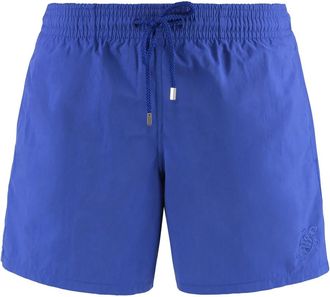 Vilebrequin Beachwear, male, Blue, Size: 2XL Mesh-lined swim shorts with pockets