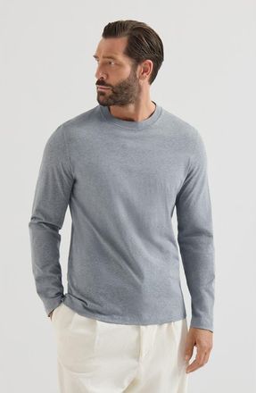 Brunello Cucinelli Cotton jersey long sleeve crew neck T-shirt in Grey at Nordstrom, Size Xxx-Large