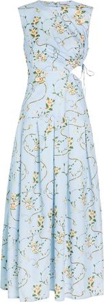 Agua Bendita Otono Floral-print Cut-out Effect Cotton Maxi Dress - Multicoloured - M (UK10)