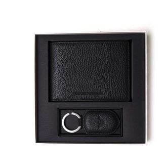 Emporio Armani Wallet & Keyring Set - male - Emporio Armani - Wallets & Cardholders - Black - ONE SIZE - Accessories