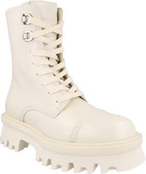 Ferragamo Kira Leather Lug Boot in White at Nordstrom Rack, Size 9.5
