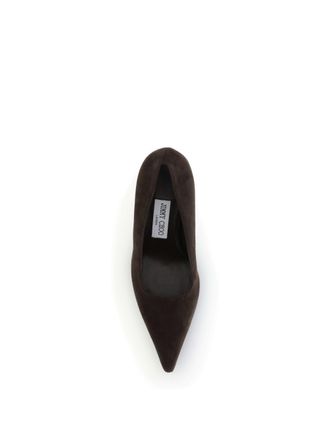 Jimmy Choo London Womens Ixia Pumps Chocolate Leather Upper High Heel Shoes