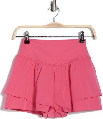 Yogalicious Lightstreme Flirty 2-in-1 Active Shorts in Raspberry Sorbet at Nordstrom Rack, Size X-Large