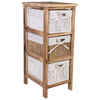 Wanderlust Deco Cajonera De Madera Marr&oacute;n 26x32x63 Cm