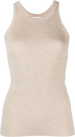 Isabel Marant Merry ribbed tank top - women - Viscose/Wool/Polyamide/Elastane - 40 - Neutrals