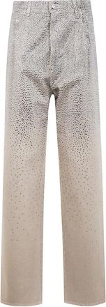 Golden Goose Journey Embellished Wide-Leg Jeans - Dames - Regular Fit Jeans - Veelkleurig - W26 - Katoen - Jeans