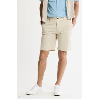 J.A.C.H.S. Cotton & Silk Blend Stretch Shorts in Tan at Nordstrom, Size 36