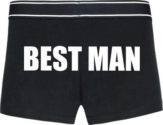 Generic Stag Do Funny Shorts Boxer Groom, Best Man, Groomsman Wedding Photography, Wedding Groom Gift Xmas Mens Underwear (Black, 2XL)