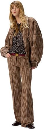 Missoni Bomber Jacket With Irregular Chevron Pattern in Beige at Nordstrom, Size X-Small