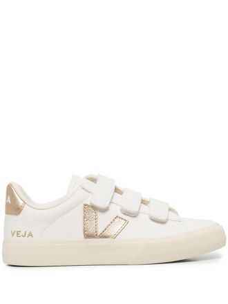Veja White Gold Logo Sneakers