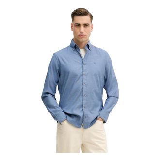 Hackett Button-down Shirt - Heren - Casual Overhemden - Blauw - M - Katoen - Overhemden