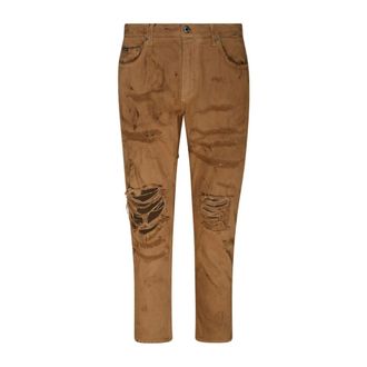 Dolce & Gabbana Hombre, Pantalones, Marrón, Talla: M