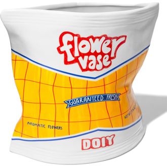 doiy Chips Bag Ceramic Vase in Yellow at Nordstrom Rack