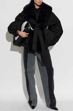 Rotate Faux Fur Jacket, Womens, Black