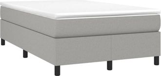 vidaXL Vidaxl - Cama Box Spring Con Colch&oacute;n Tela Gris Claro 120x200 Cm