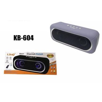 Trade Shop Trade Shop - Cassa Speaker Altoparlante Bluetooth Radio Fm Microsd Usb Aux Tf Luce Led Kb-604