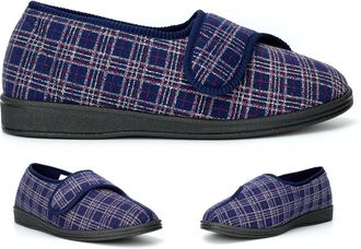 Generic Mens Wide Fit Slippers Size 13 Extra Wide Slippers Washable Slipper Outdoor Slipper Touch Fastening Outdoor Sole Memory Foam Insole Touch Fasten Sizes