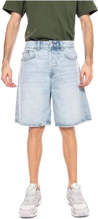 Only & Sons Five Baggy 9893 Pin DNM - Heren - Denim shorts - Blauw - M - Katoen - Korte Broeken